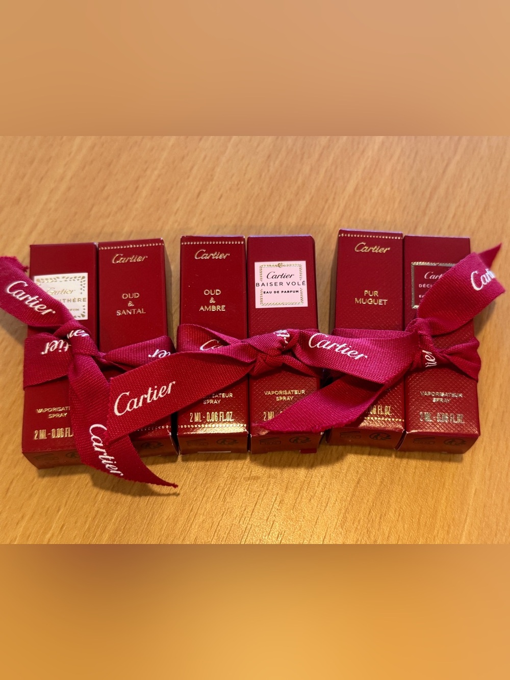 NEW Authentic Cartier Boutique 6 Different Samples, 2mL each